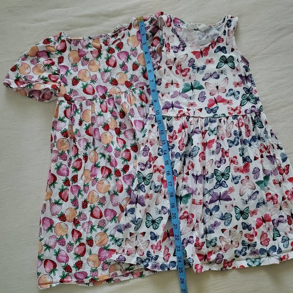 H&m dress bundle butterfly strawberry kids 6 7 8 - Picture 7 of 8